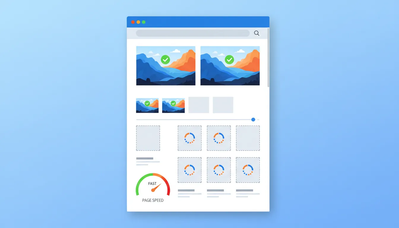 lazy loading visualization showing how images load progressively as users scroll chiropractic website