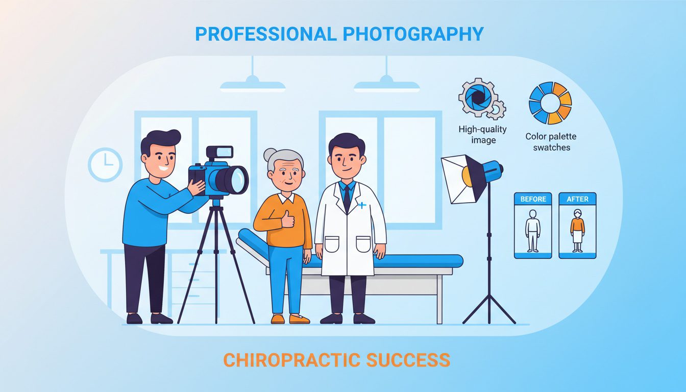professional chiropractic website photography and visual design element