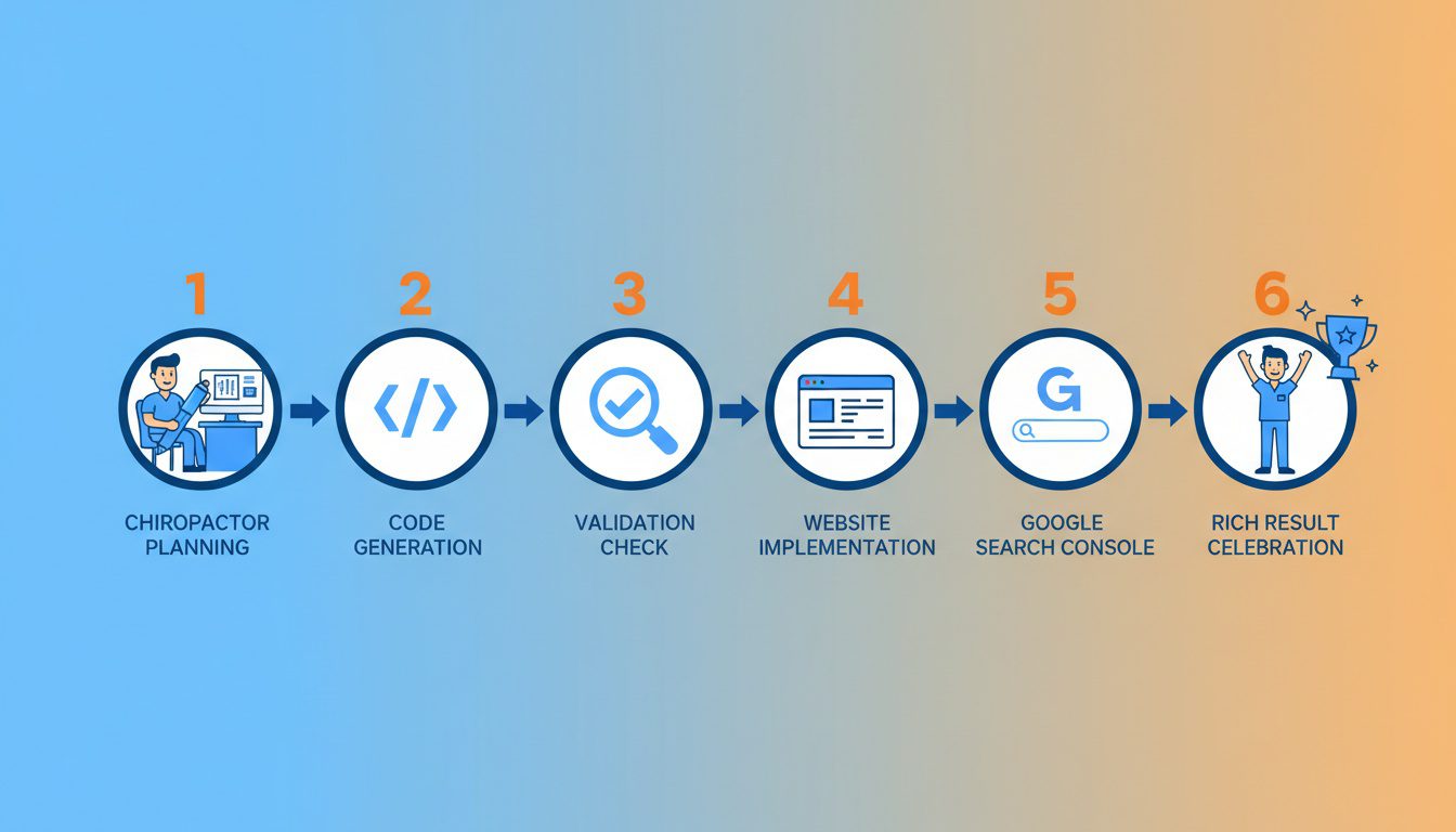 six step schema markup implementation process for chiropractic websites