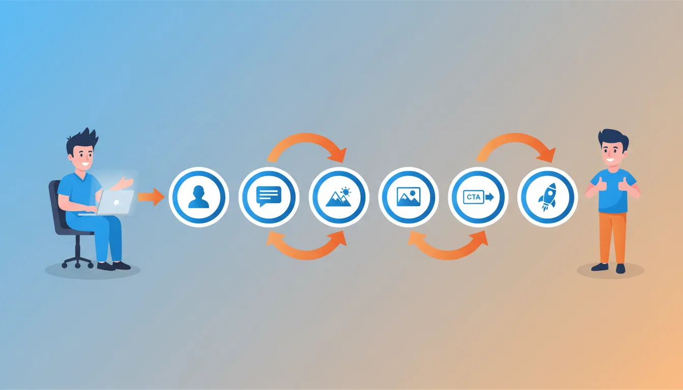 step by step Google Post creation process for chiropractors illustrated as workflow