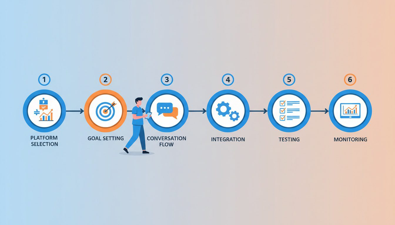 step by step chatbot implementation process for chiropractic practice from selection to monitoring