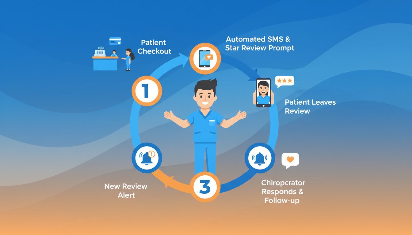 step-by-step chiropractic review collection system workflow and automation process