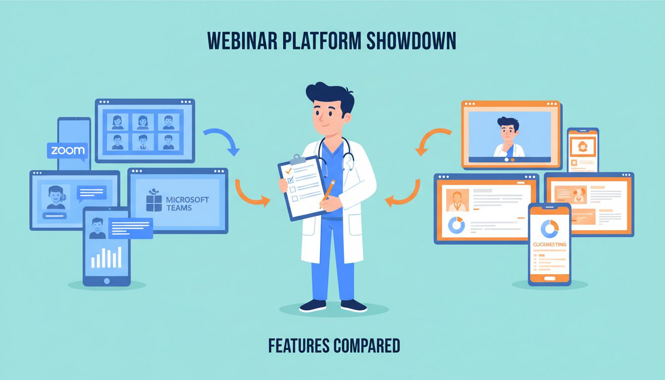 webinar platform comparison for chiropractic practices showing different software options