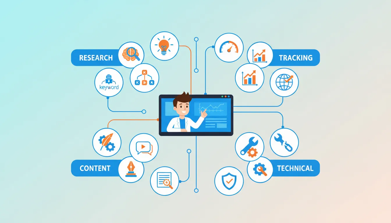 AI SEO toolkit dashboard for chiropractic practice management