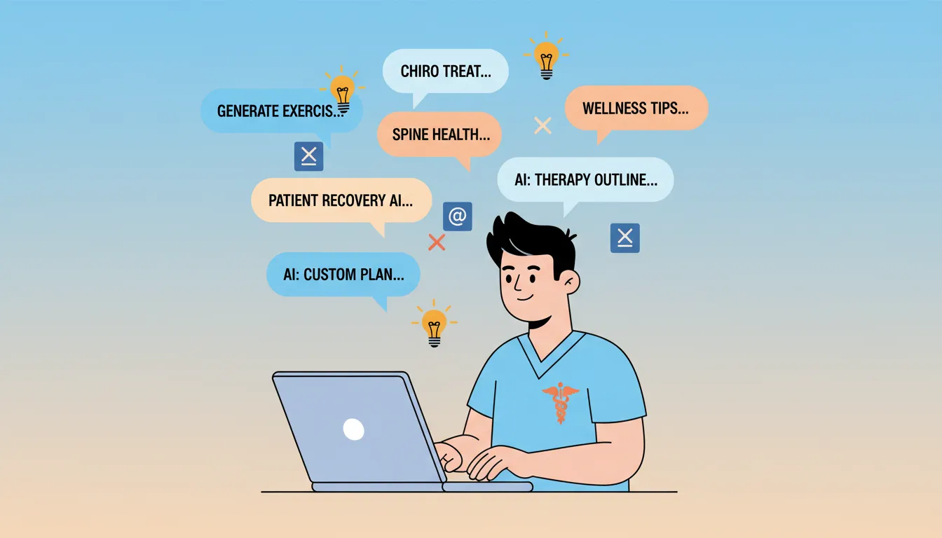 AI prompts for chiropractic ad copy showing actionable templates and examples