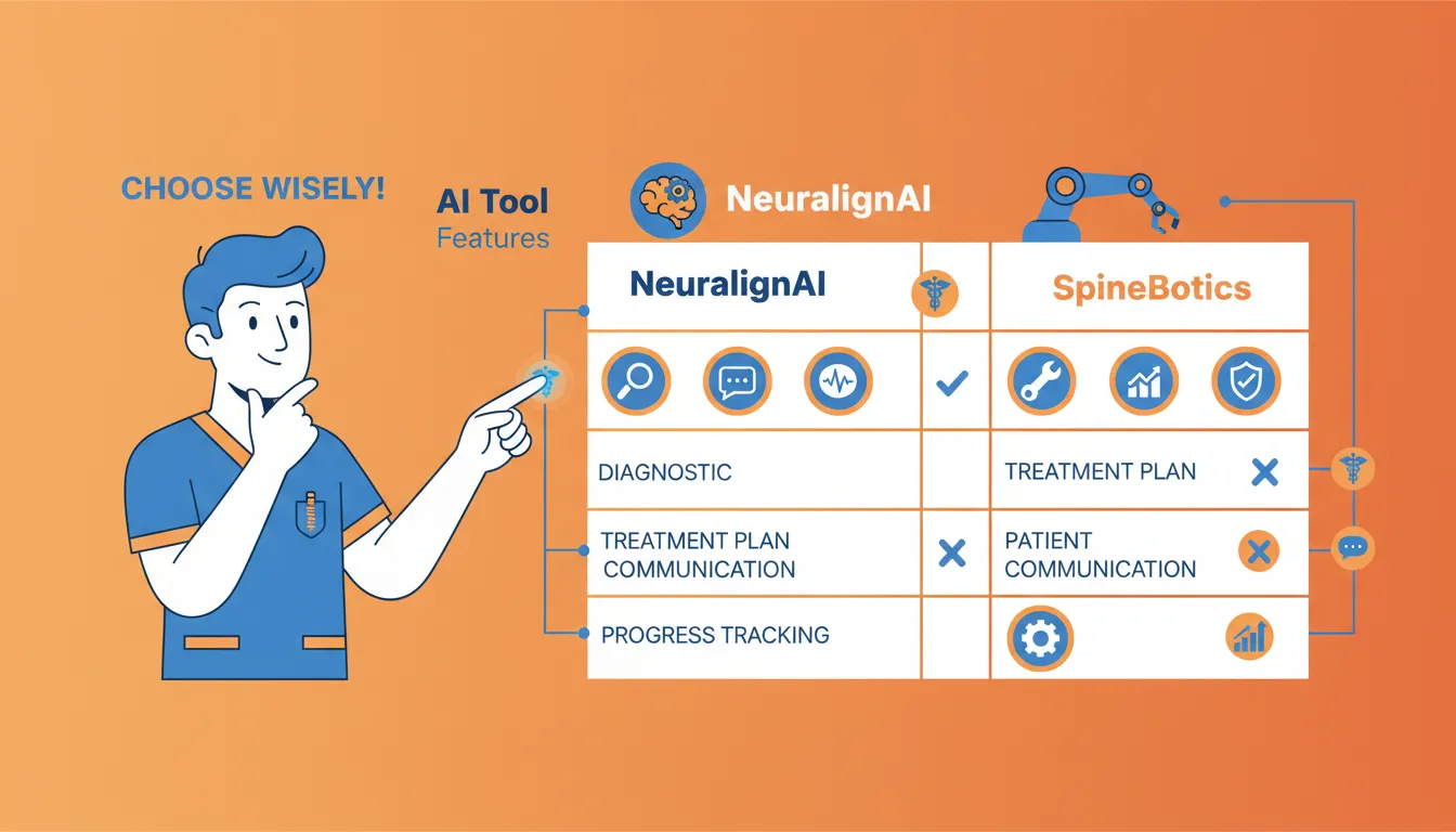 AI tool comparison for chiropractic content creation showing platform options