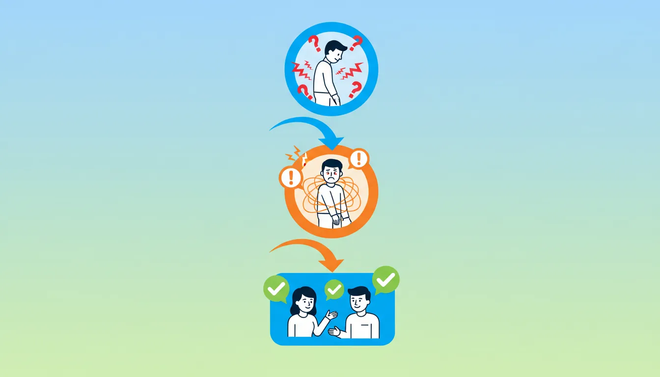 PAS copywriting framework diagram for chiropractic advertising showing problem agitation solution flow