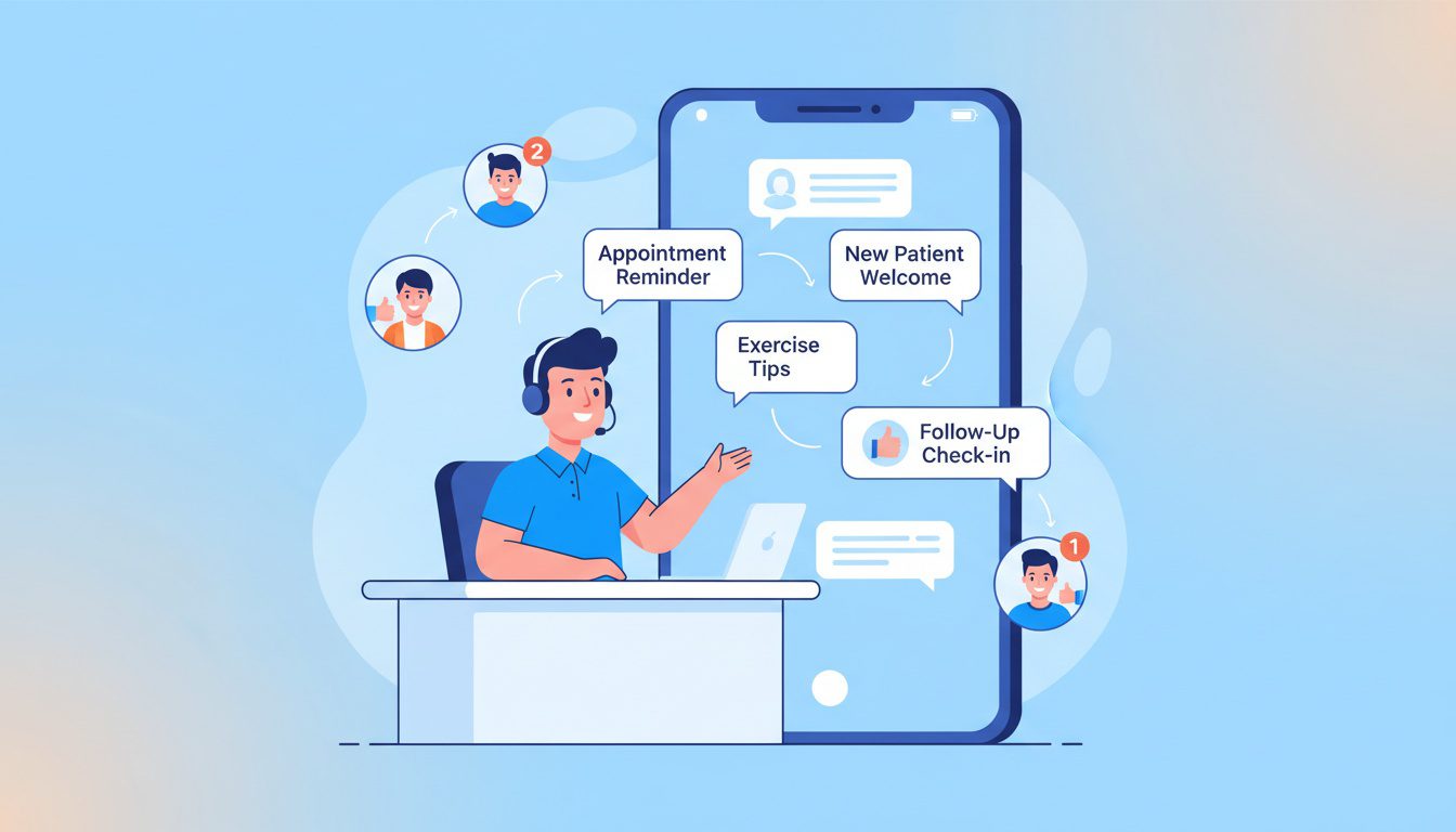 chiropractic SMS appointment reminder templates collection with patient response icons