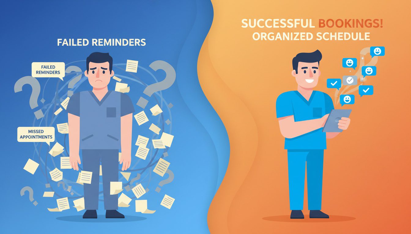 chiropractic appointment reminder transformation from failed manual calls to successful automated text system