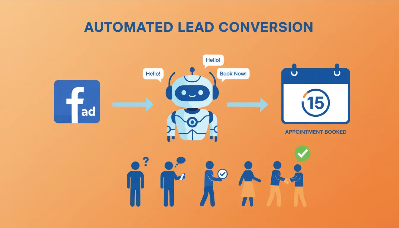 chiropractic lead automation workflow from Facebook ad to booked appointment