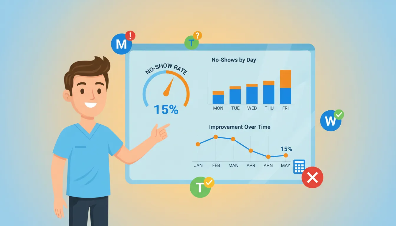 chiropractic no show rate tracking dashboard with pattern analysis