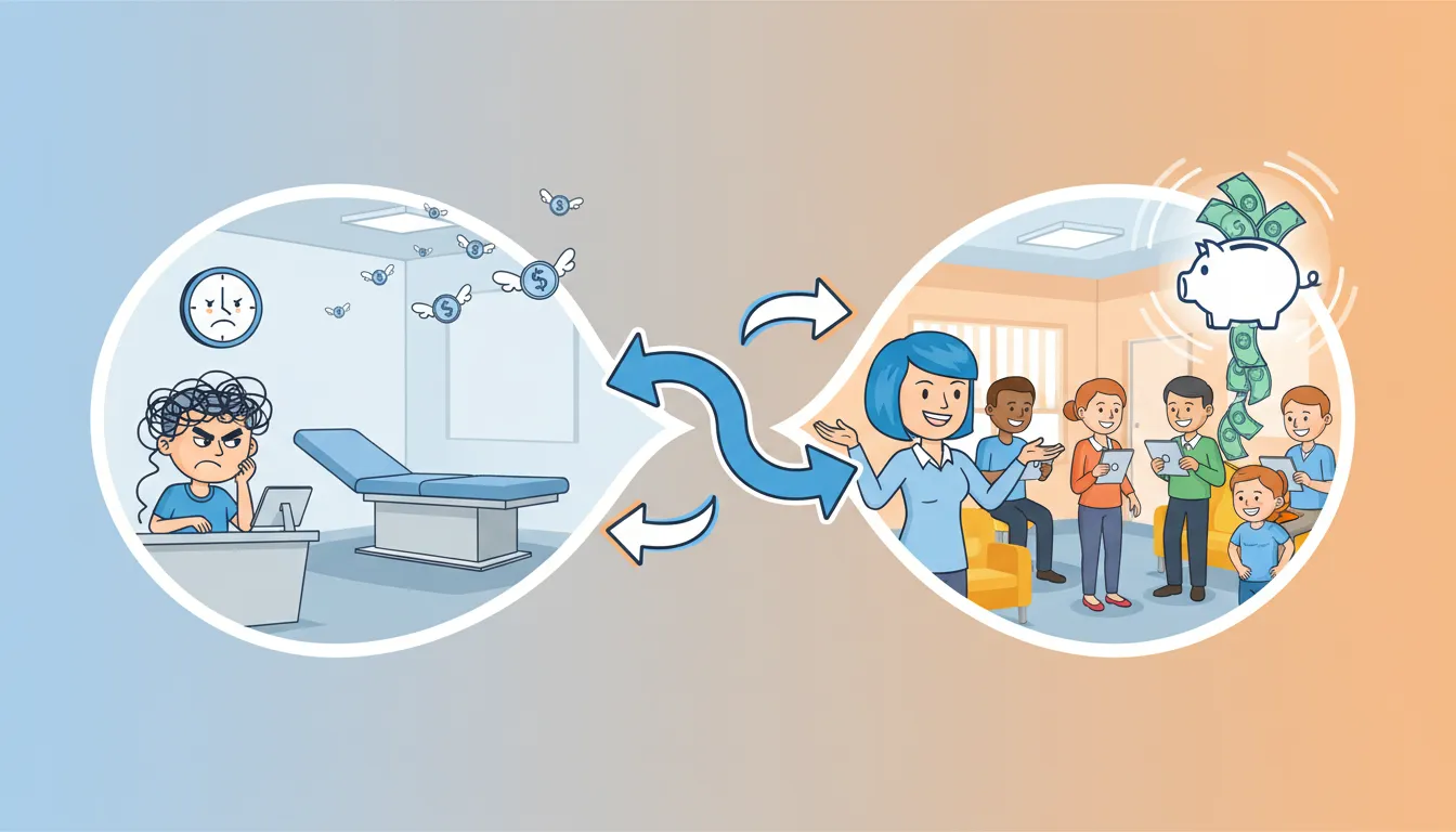 chiropractic practice no show revenue loss versus full schedule financial comparison