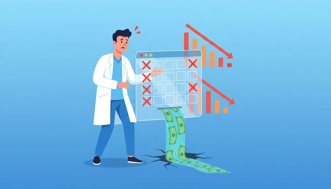 chiropractic practice revenue leak from patient no-shows with empty appointment slots