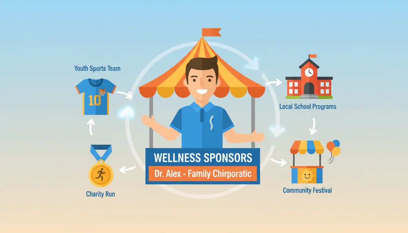 chiropractic practice sponsoring local community events for backlinks