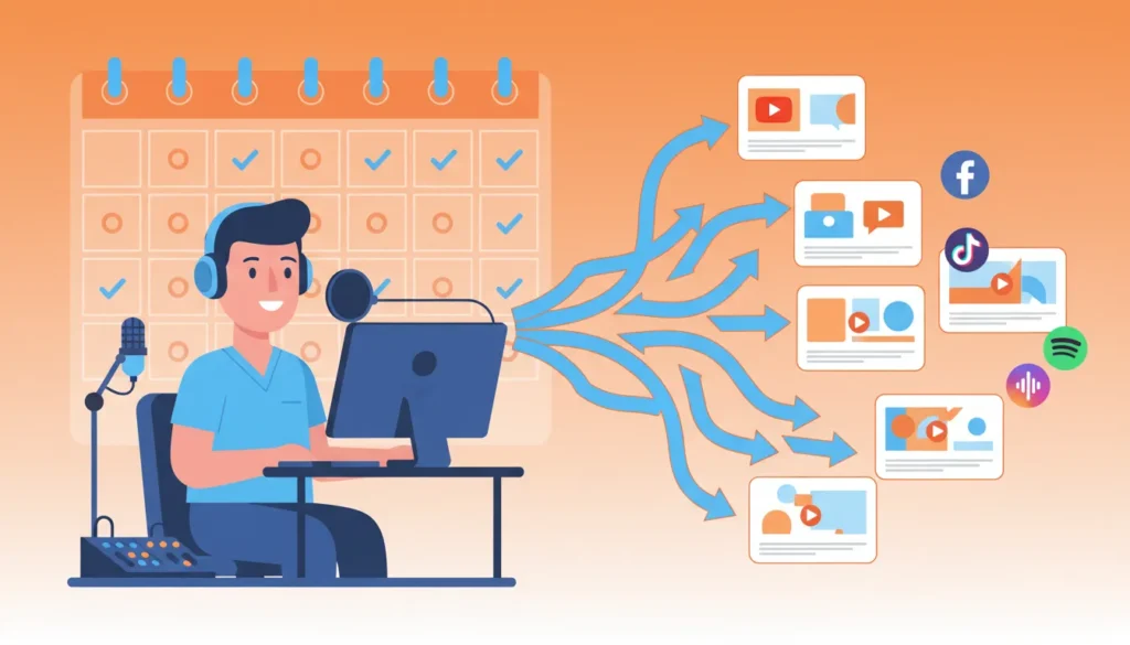 chiropractic video batching workflow one recording session to month of content