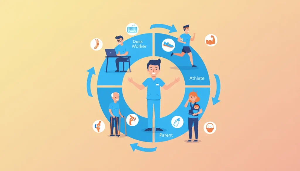 chiropractic wedge strategy diagram showing patient segmentation for targeted advertising