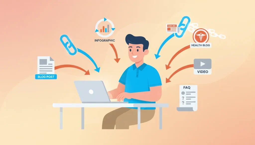 chiropractor creating content that attracts local backlinks from news and blogs