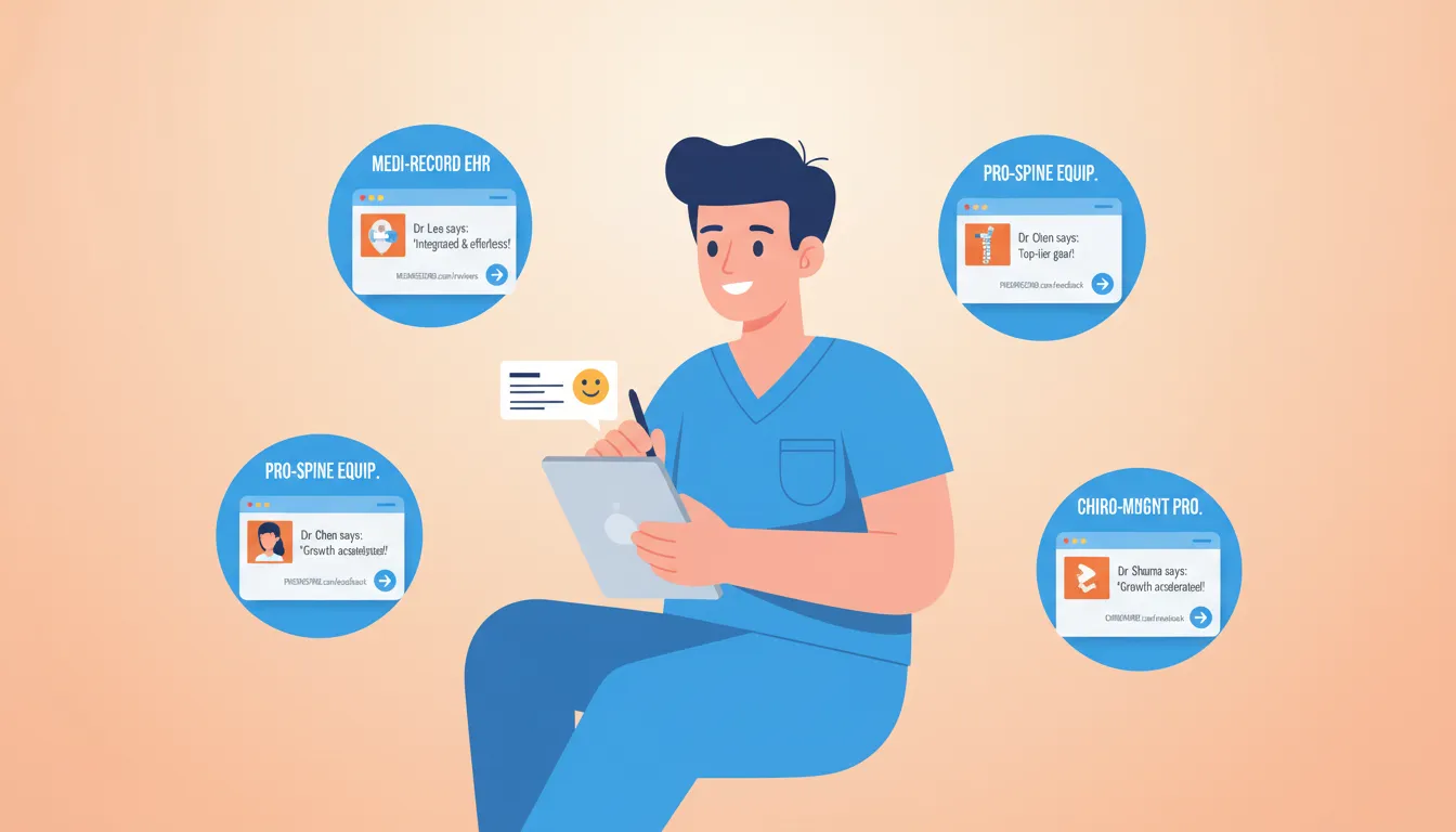 chiropractor providing testimonials to vendors in exchange for backlinks