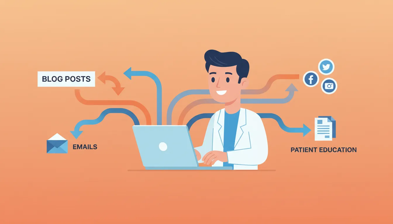 chiropractor using AI for content creation with multiple channel distribution