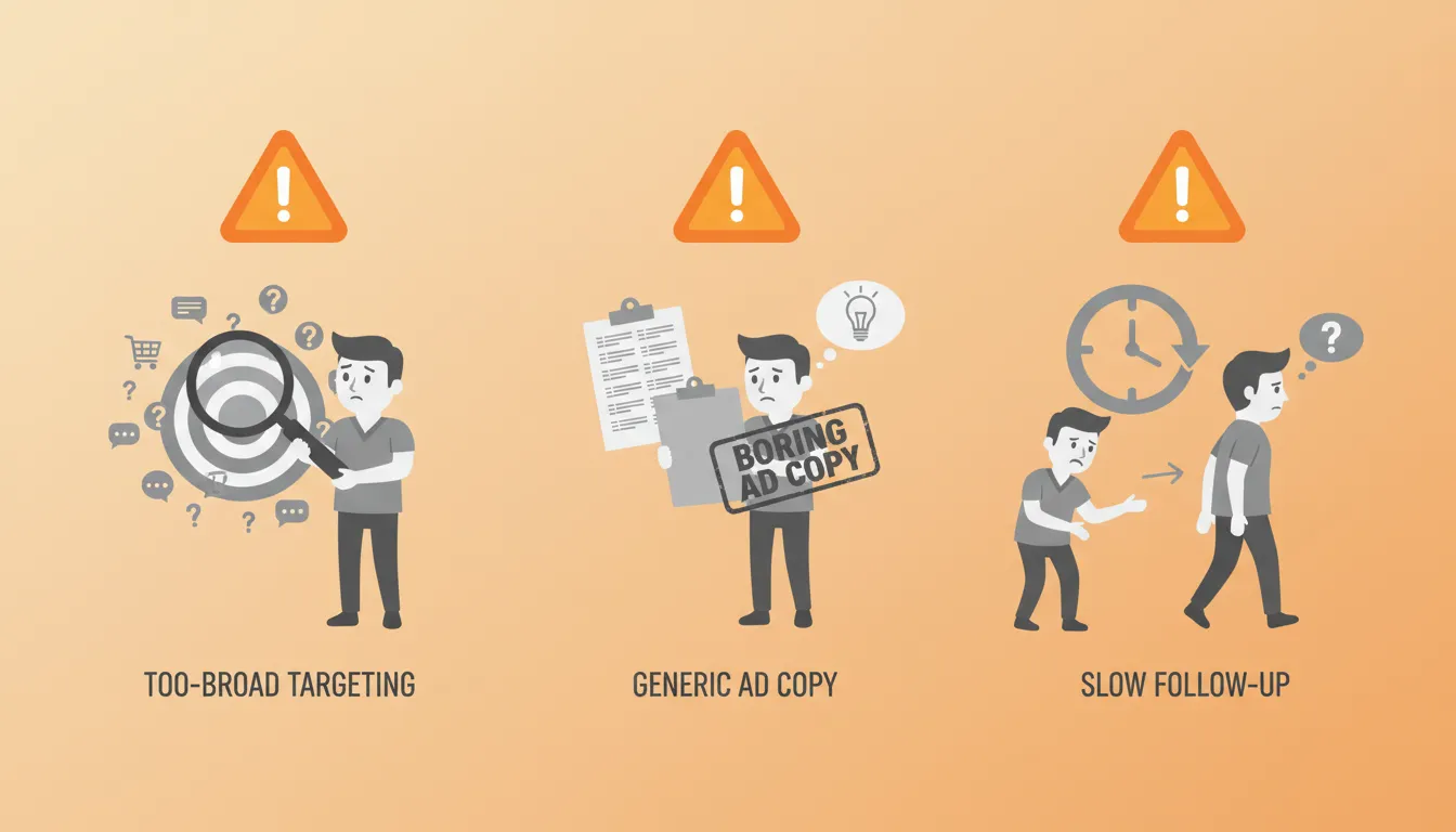 common chiropractic advertising mistakes showing targeting errors generic copy and slow follow-up