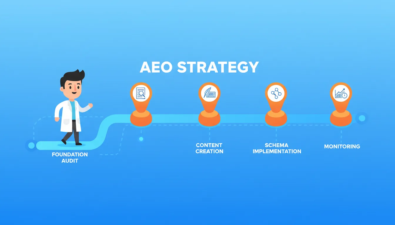 chiropractic practice AEO implementation roadmap with strategic milestones