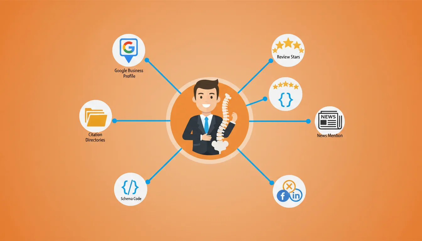 chiropractor entity authority hub connecting to all digital presence elements