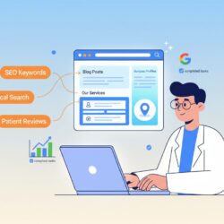 Chiropractor implementing AI-generated keywords into website content and Google Business Profile