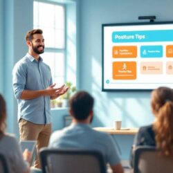 Chiropractor leading community health workshop for local engagement and practice growth through education