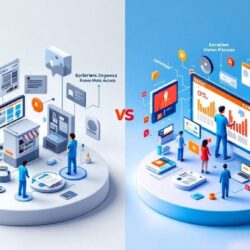 Comparison showing traditional local marketing methods versus digital telehealth marketing strategies with expanded geographic reach