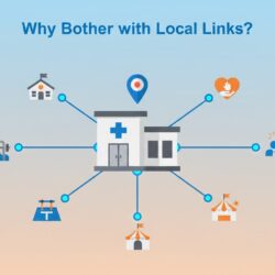 Local link building network connecting chiropractic clinic to community businesses