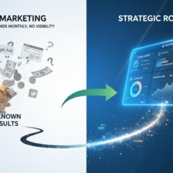 Marketing analytics transforming blind spending into strategic data-driven practice growth roadmap