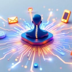 Multi-channel patient communication strategy showing email, text, phone, and social media engagement for chiropractors