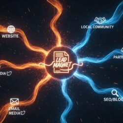 Multiple promotional channels for distributing chiropractic lead magnets