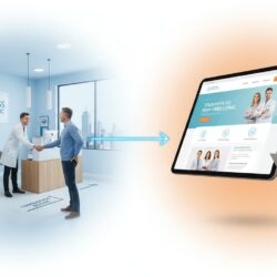 Physical office experience paralleling digital website experience creating consistent patient comfort