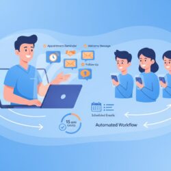 chiropractic email automation system showing automated patient communication workflow saving time