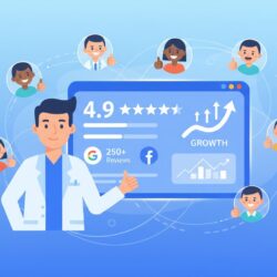 chiropractic review management dashboard showing patient feedback and 5-star ratings