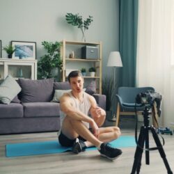 filming youtube video